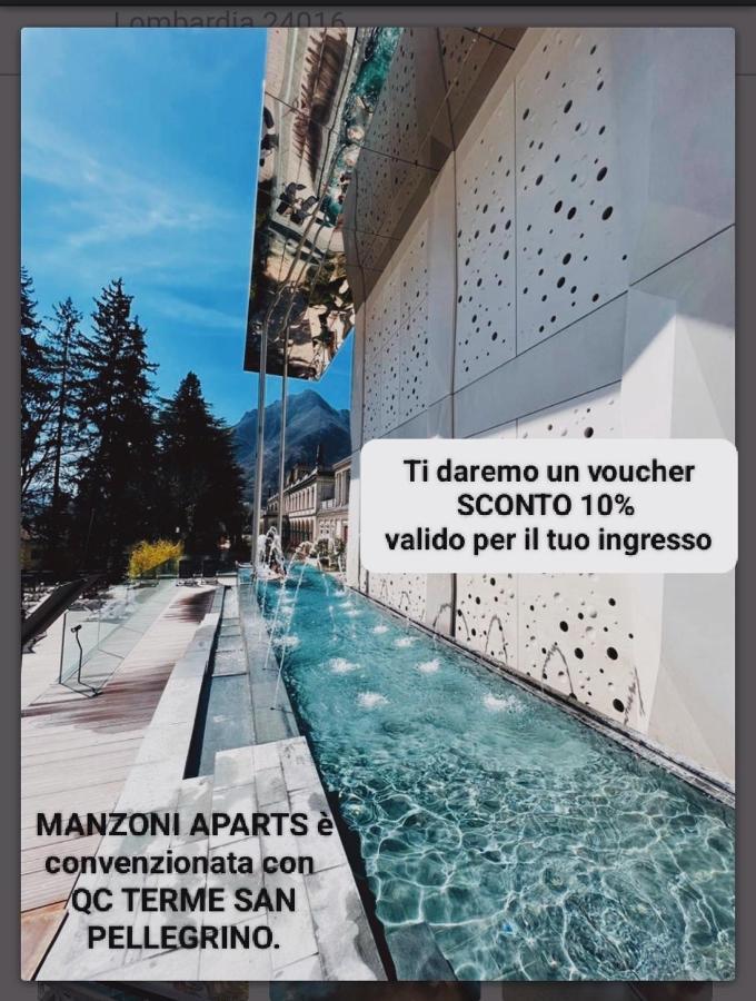 Manzoni Aparts San Pellegrino Terme Bagian luar foto